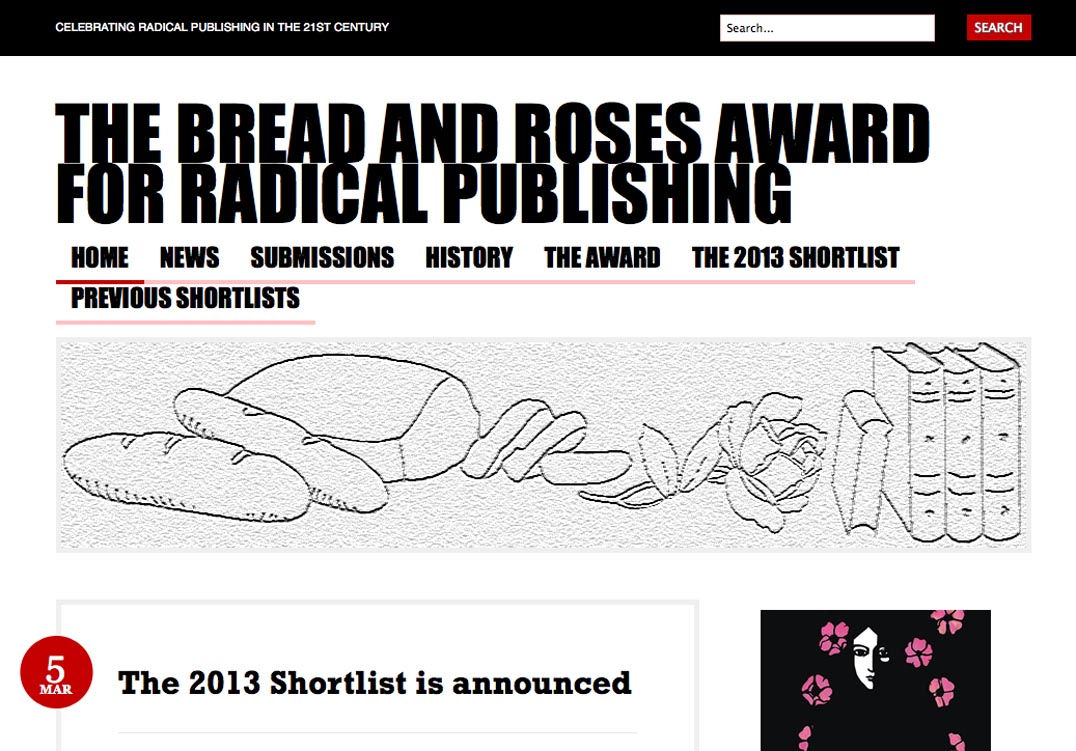 Bread and Roses Award 2013 shortlist